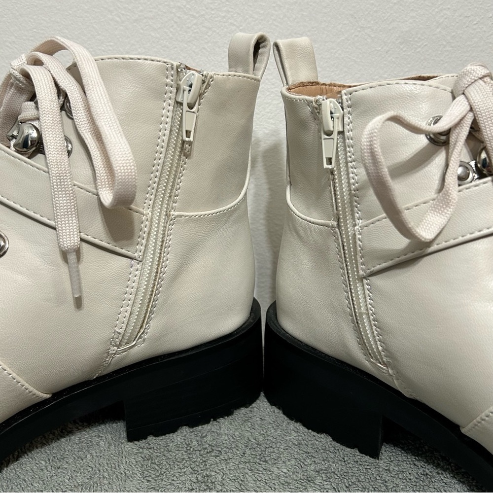 New! Nanette Lepore Irina Jeweled Combat Style Boots - Picture 8 of 15